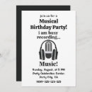 Search for microphone birthday invitations Retro