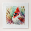 Search for cardinal puzzles Watercolor