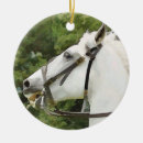 Search for white horse christmas tree decorations Farm animals