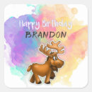 Search for cute cartoon moose stickers Birthday