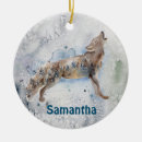 Search for winter wolf Watercolor