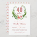 Search for fabulous 40th birthday invitations Flowers