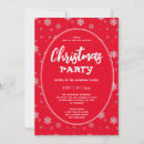 Search for red snowflake invitations Typography