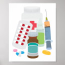 Search for pills posters Illustration