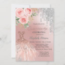 Search for pink and silver quinceanera invitations Floral