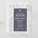 Search for white and silver christening invitations Cross