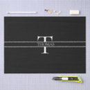 Search for monogram tissue paper Black and white