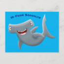 Search for shark cartoon postcards Cute