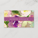 Search for purple flowers business cards Colourful