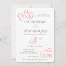 Search for red and white wedding invitations Handwritten