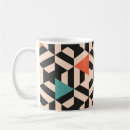 Search for geometric shapes pattern mugs Black