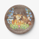 Search for woodland animals plates Baby shower