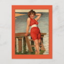 Search for vintage pin up girl postcards Woman