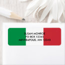 Search for red and green return address labels Minimalist