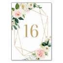 Search for gold floral table cards Blush pink