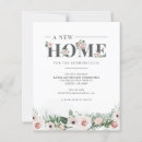 Search for watercolor flowers housewarming invitations Modern