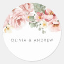 Search for watercolor floral wedding stickers Blush