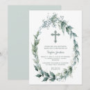 Search for foliage christening invitations Watercolor