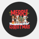 Search for beagle christmas stickers Funny