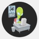 Search for funny alien stickers Space