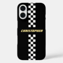 Search for checkered flag iphone cases Black