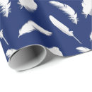 Search for feathers wrapping paper Blue