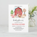 Search for tractor baby shower invitations Red