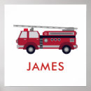 Search for red fire truck posters Fireman