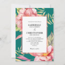Search for teal and pink wedding invitations Elegant