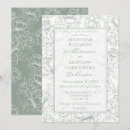 Search for black and sage wedding invitations Botanical