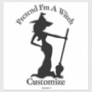 Search for witch riding broom stickers Spooky