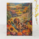Search for dachshund thanksgiving cards Autumn