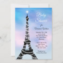 Search for parisian baby shower invitations Blue