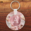 Search for pink leaf round key rings For her