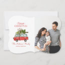 Search for car christmas cards Red and green