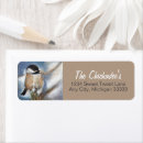 Search for chickadee bird return address labels Winter
