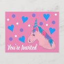 Search for unicorn party invitations Heart
