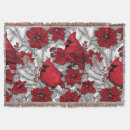 Search for red cardinal bird blankets Snow