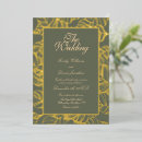 Search for green and gold pattern invitations Classy
