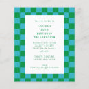 Search for blue and green birthday invitations Cute