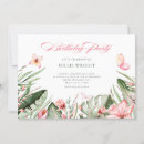 Search for tropical leaves birthday invitations Flowers