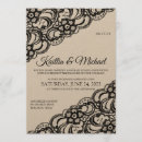Search for black lace invitations Rustic