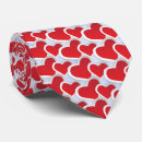 Search for red heart pattern ties Fun