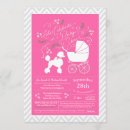 Search for french poodle baby shower invitations Pink