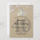 Search for beach 40th birthday invitations Elegant