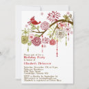 Search for bird birthday invitations Red