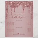 Search for service lists price lists Rose gold glitter