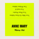 Search for bright color business cards Makeup artist