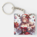 Search for cute anime key rings Red