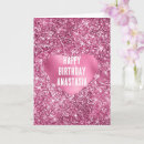 Search for glitter birthday cards Girly